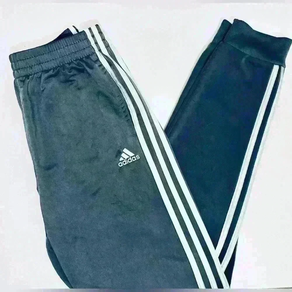 Adidas Iconic Tricot Jogger, Unisex Youth Size Large 14/16, Silver Gray